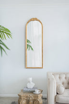 19"x56" Wood Floor Mirror, Full Body Mirror Dressing Make up Mirror for Bathroom Bedroom Living Room - Groovy Boardz