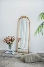 19"x56" Wood Floor Mirror, Full Body Mirror Dressing Make up Mirror for Bathroom Bedroom Living Room - Groovy Boardz