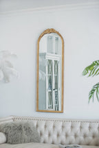 19"x56" Wood Floor Mirror, Full Body Mirror Dressing Make up Mirror for Bathroom Bedroom Living Room - Groovy Boardz