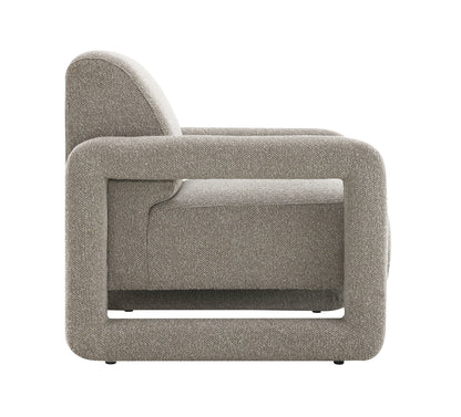 Glenda Gray Chenille Accent Chair