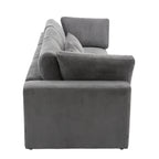 [ Video Provided]U_STYLE 105'' 3 Seater Sofa with Removable Back Cushions and 5 Pillows , for Living Room, Apartment, Spacious Space