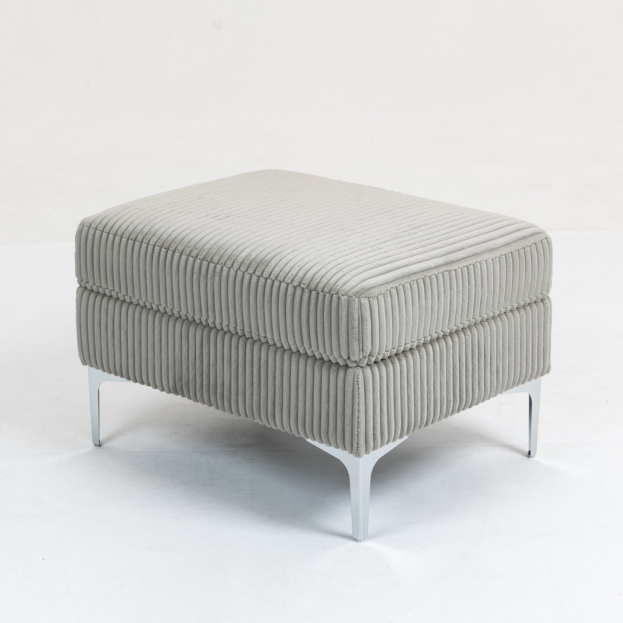 Modular Sectional Sofa Square Ottoman Module,Storage Ottoman Footrest,Gray