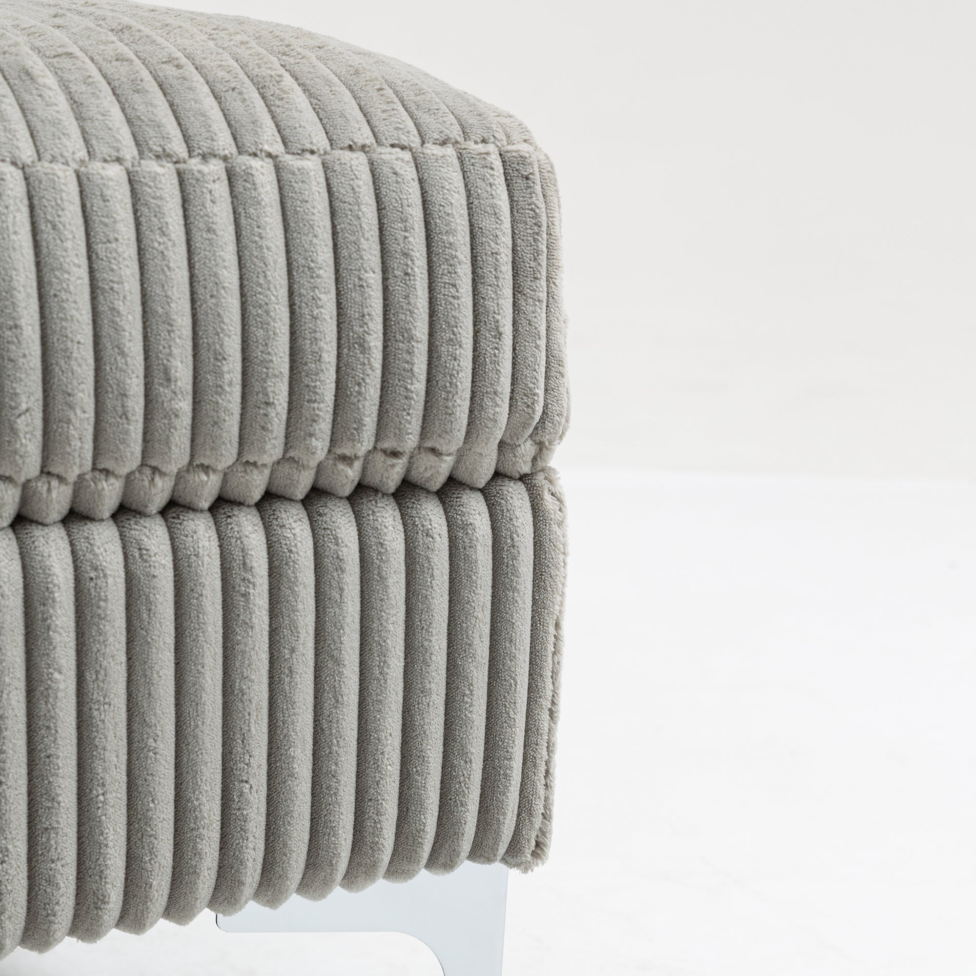 Modular Sectional Sofa Square Ottoman Module,Storage Ottoman Footrest,Gray