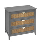 3 Drawer Cabinet,Natural rattan,American Furniture,Suitable for bedroom, living room, study - Groovy Boardz