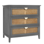 3 Drawer Cabinet,Natural rattan,American Furniture,Suitable for bedroom, living room, study - Groovy Boardz