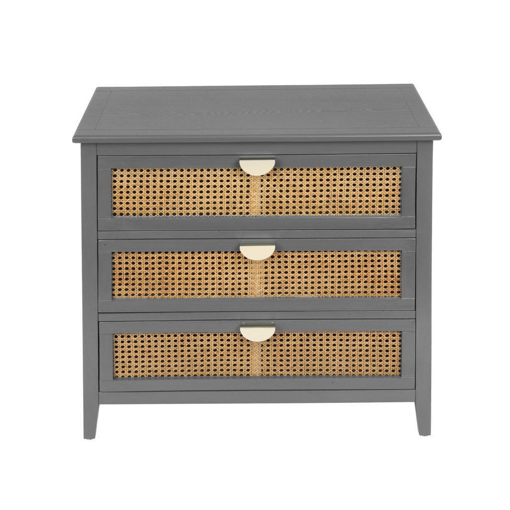 3 Drawer Cabinet,Natural rattan,American Furniture,Suitable for bedroom, living room, study - Groovy Boardz