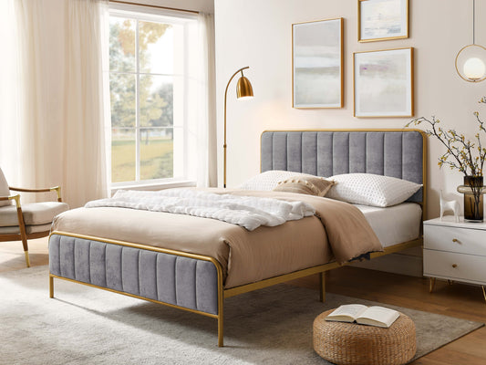 Ashley Upholstered Queen Bed Frame