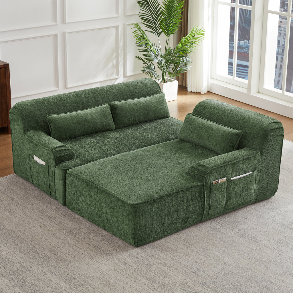 Chenille L-Shape Luxury Sectional Oversized Sofa,Mnimalist Design,Comfy Sleeper Couch for Living Room,Apartment&Reception Spaces,No Assembly Required Sectional Sofa