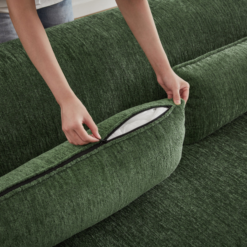 Chenille L-Shape Luxury Sectional Oversized Sofa,Mnimalist Design,Comfy Sleeper Couch for Living Room,Apartment&Reception Spaces,No Assembly Required Sectional Sofa