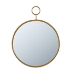 22" x 28" Circle Wall Mirror with Gold Iron Frame, Accent Mirror for Living Room, Entryway, Office - Groovy Boardz