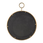 22" x 28" Circle Wall Mirror with Gold Iron Frame, Accent Mirror for Living Room, Entryway, Office - Groovy Boardz