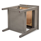 Dauphin Storage Shelf Side Table, Grey Cashmere Wood