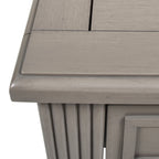 Dauphin Storage Shelf Side Table, Grey Cashmere Wood