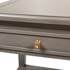 Dauphin Storage Shelf Side Table, Grey Cashmere Wood