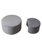 Nesting Coffee Table Set of 2,Upholstered Round Coffee Tables Set of 2 for Living Room, Modern Foam Round Coffee Table Side Table End Table Ottoman, No Assembly