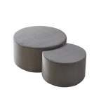 Nesting Coffee Table Set of 2,Upholstered Round Coffee Tables Set of 2 for Living Room, Modern Foam Round Coffee Table Side Table End Table Ottoman, No Assembly