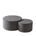 Nesting Coffee Table Set of 2,Upholstered Round Coffee Tables Set of 2 for Living Room, Modern Foam Round Coffee Table Side Table End Table Ottoman, No Assembly