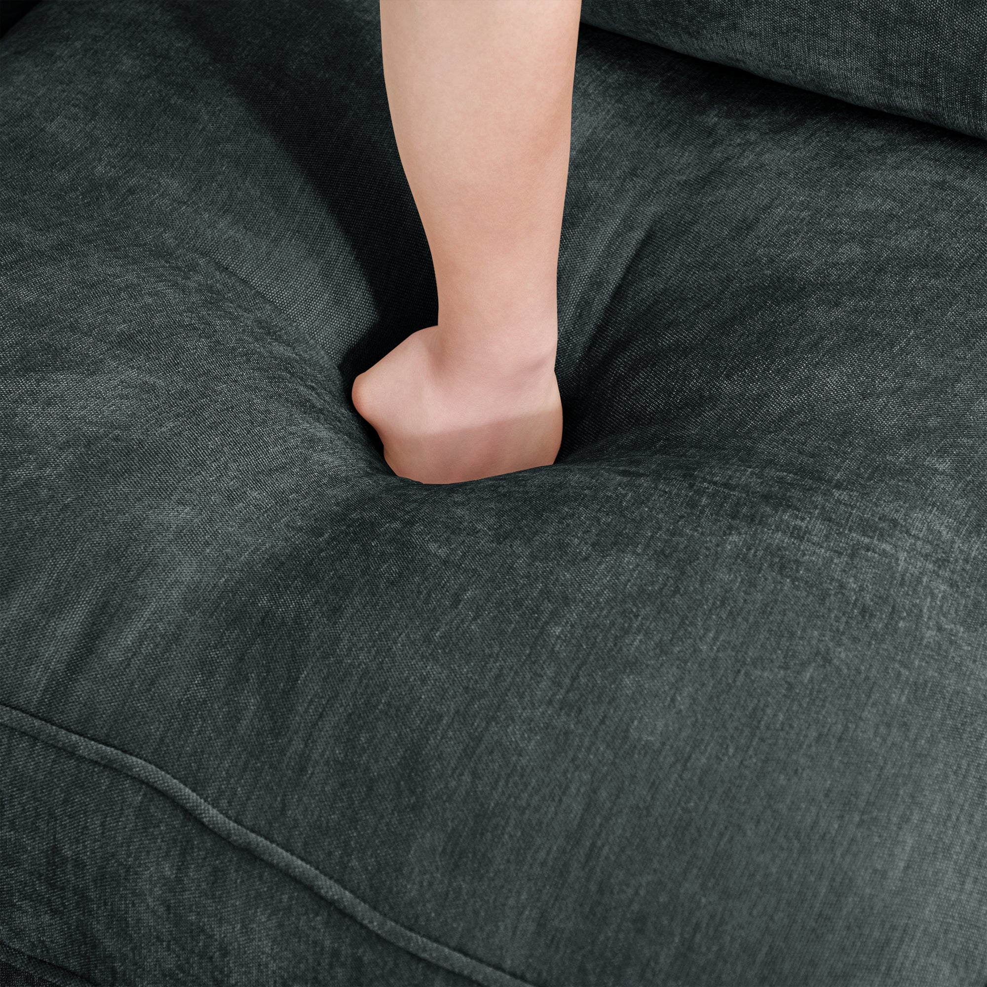 Armless sofa Velvet-Grey