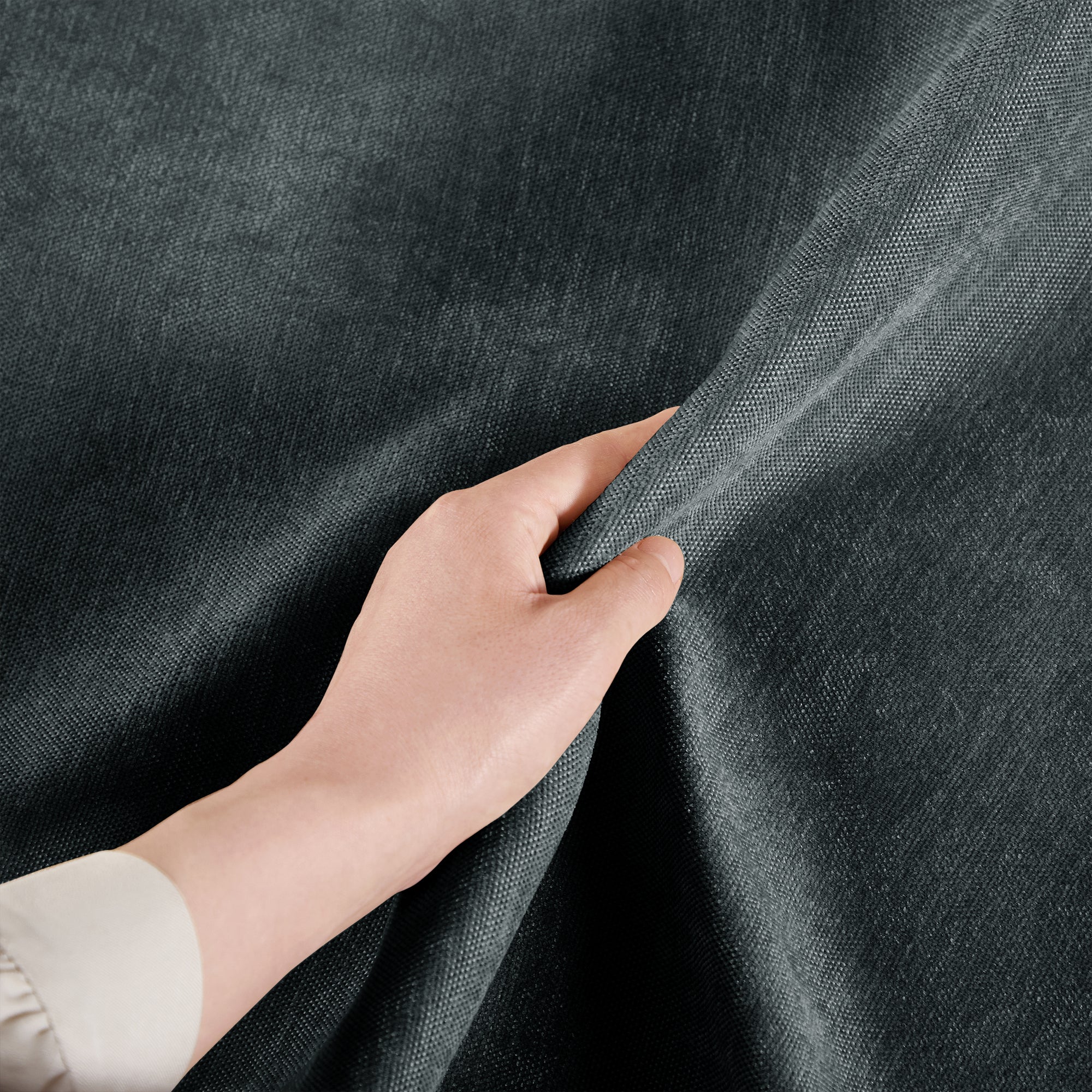 Armless sofa Velvet-Grey