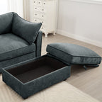Armless sofa Velvet-Grey