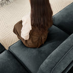 Armless sofa Velvet-Grey
