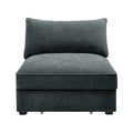 Armless sofa Velvet-Grey