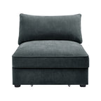 Armless sofa Velvet-Grey