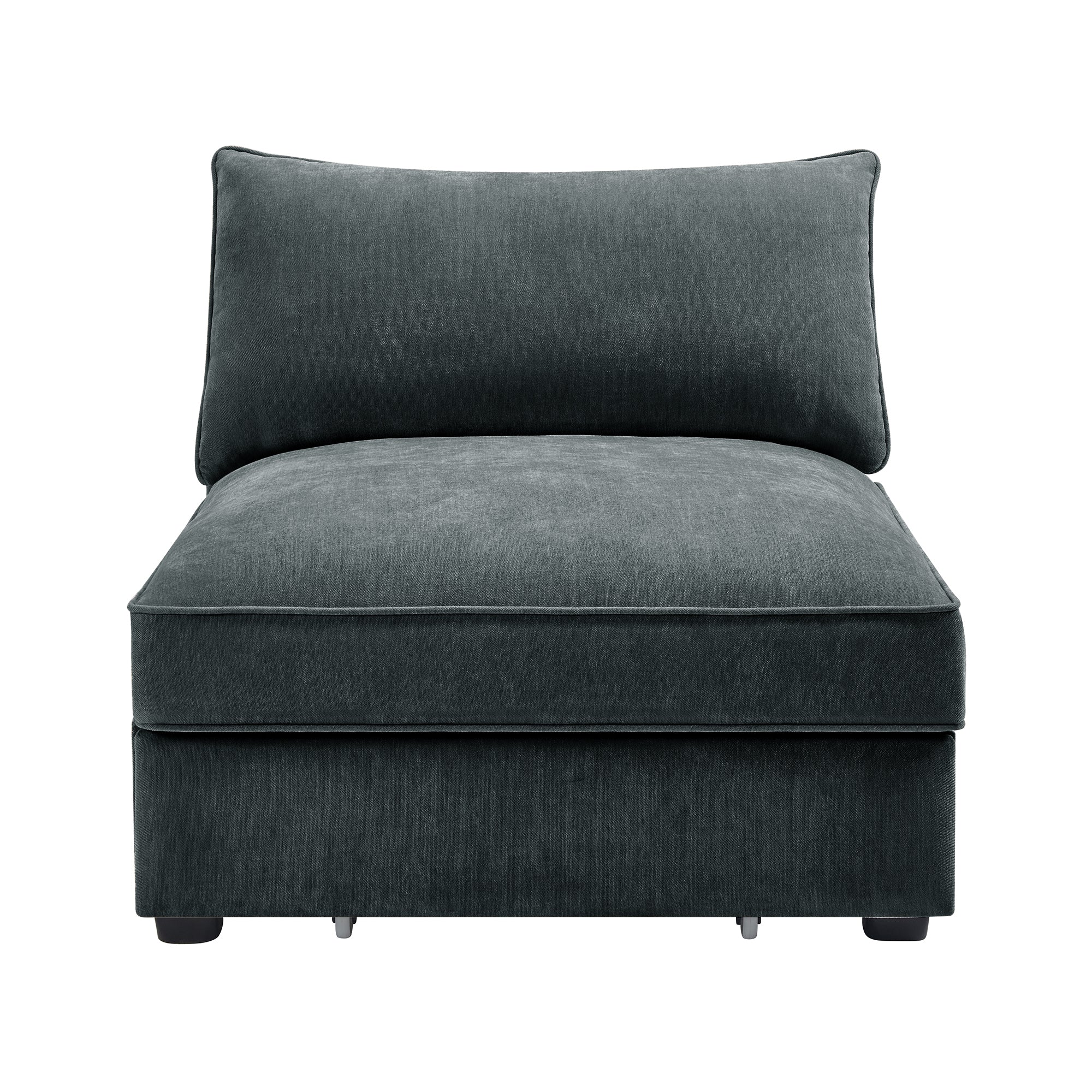Armless sofa Velvet-Grey
