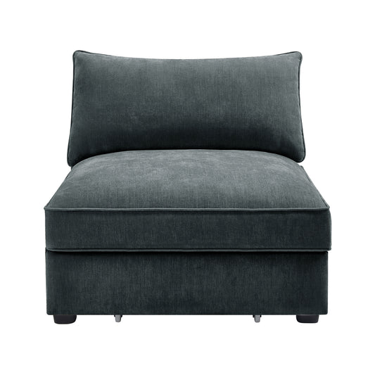 Armless sofa Velvet-Grey
