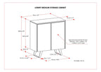 Lowry - Medium Storage Cabinet - Walnut Veneer