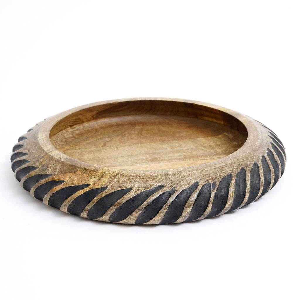Dannel Handmade Wooden Bowl with Black Filler