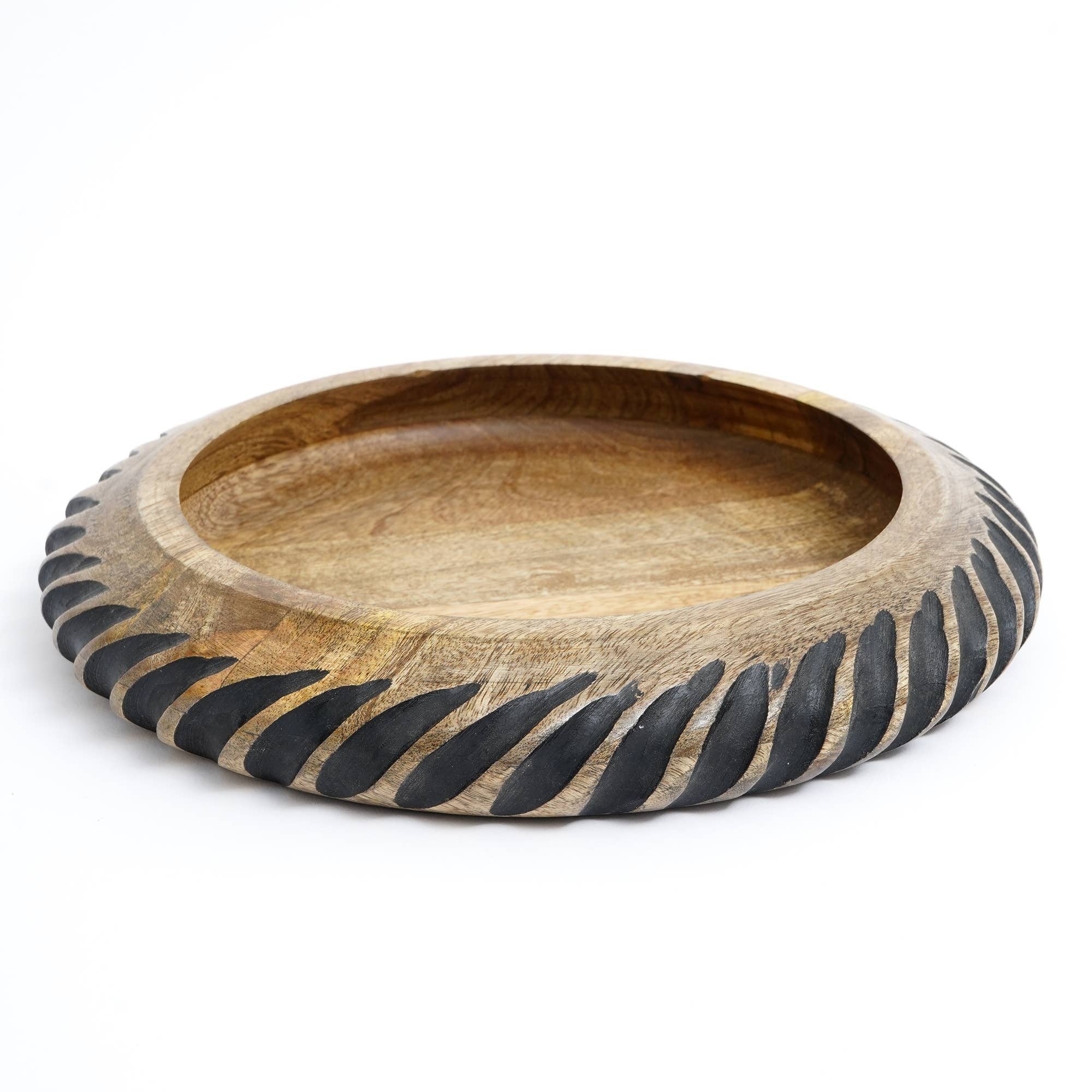 Dannel Handmade Wooden Bowl with Black Filler