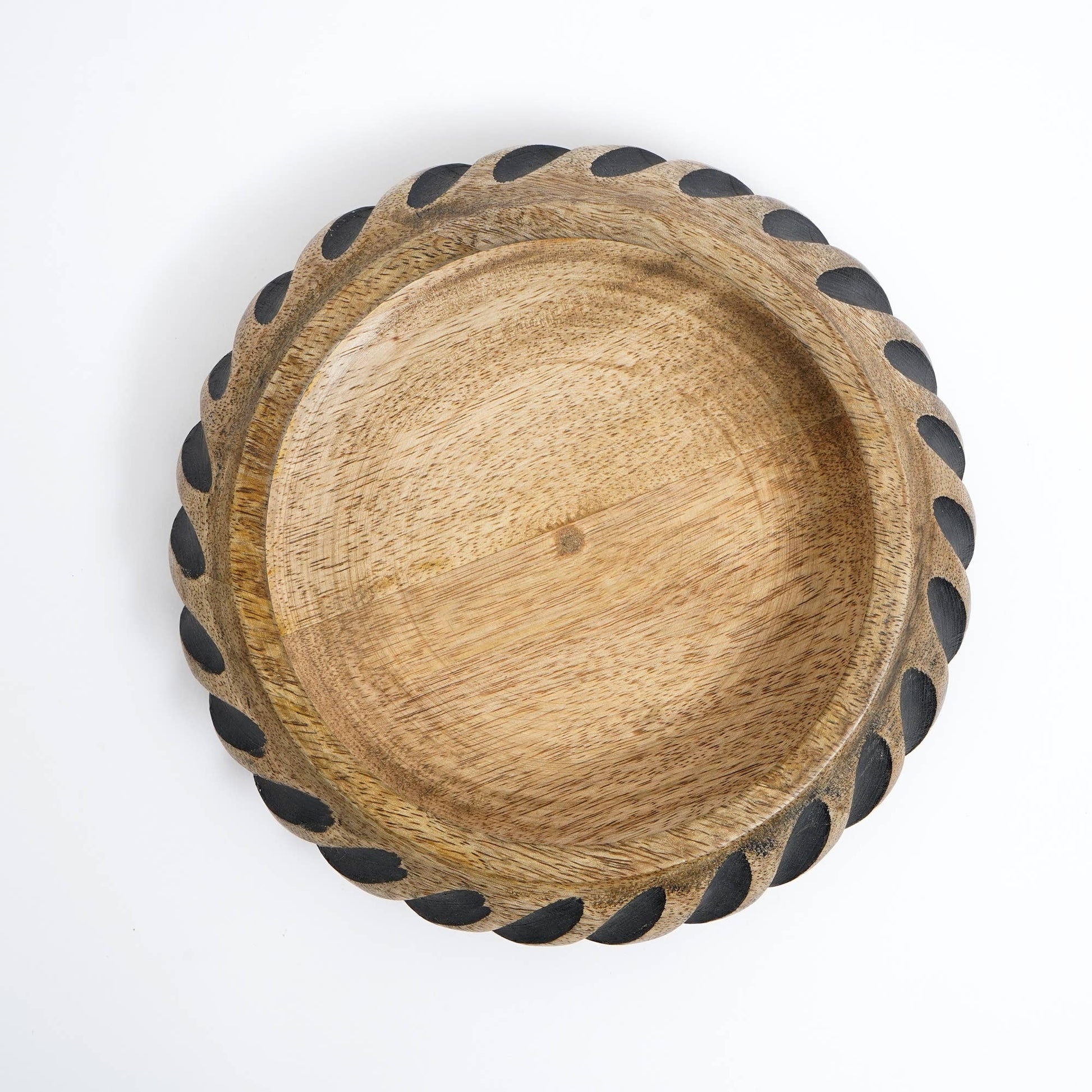 Dannel Handmade Wooden Bowl with Black Filler