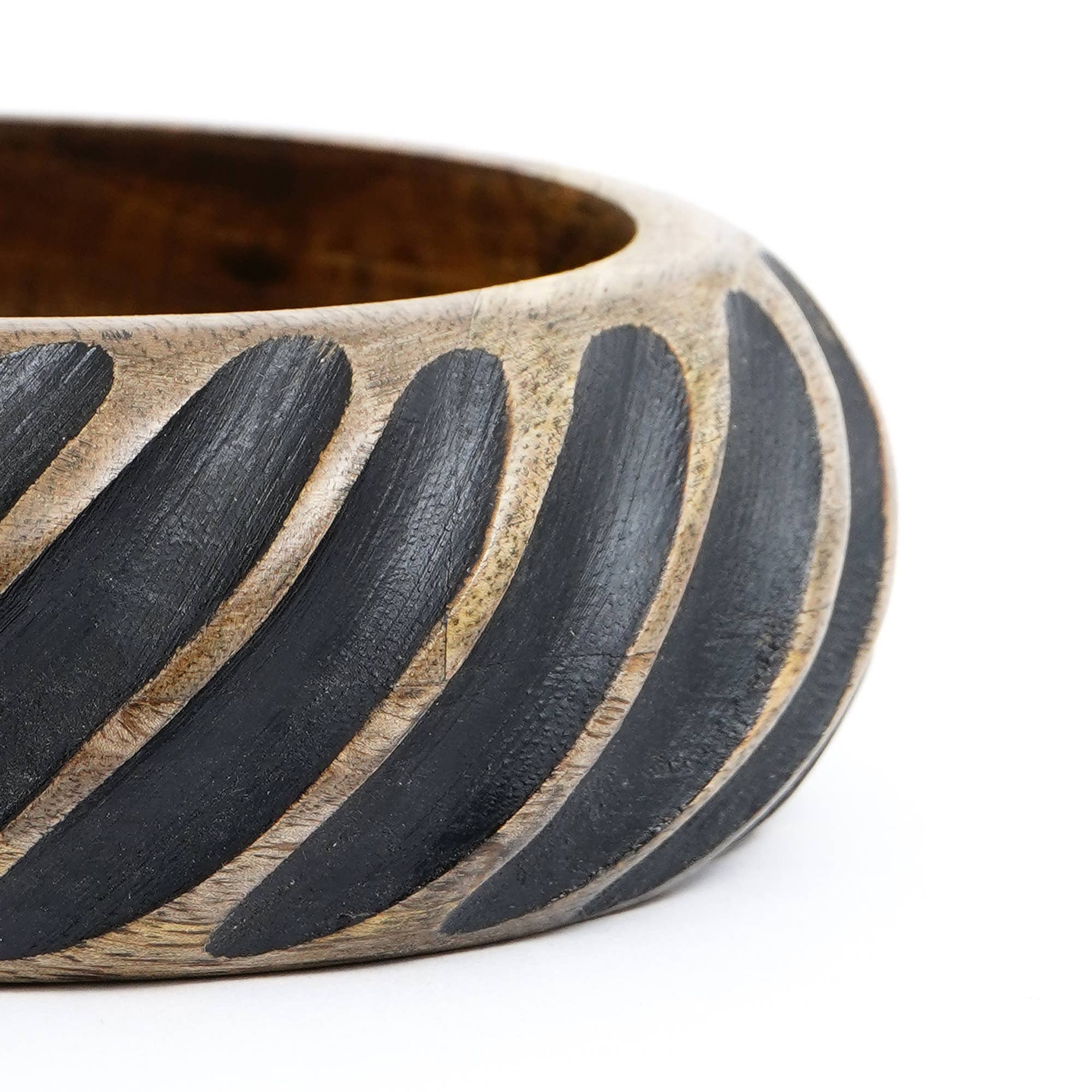 Dannel Handmade Wooden Bowl with Black Filler