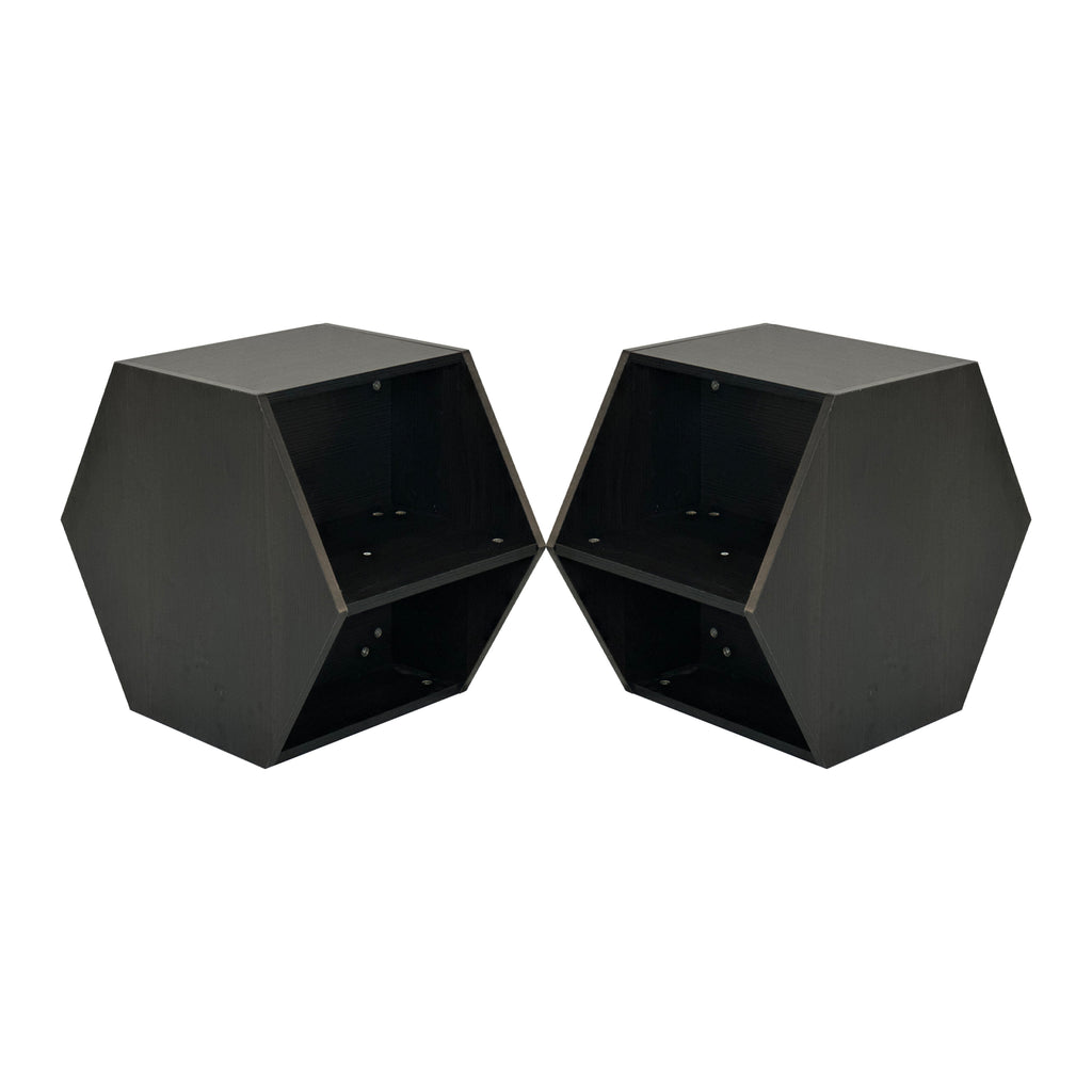 47.24'' Hexagonal Coffee Table Side Table  Burmese Sumac 2PCS