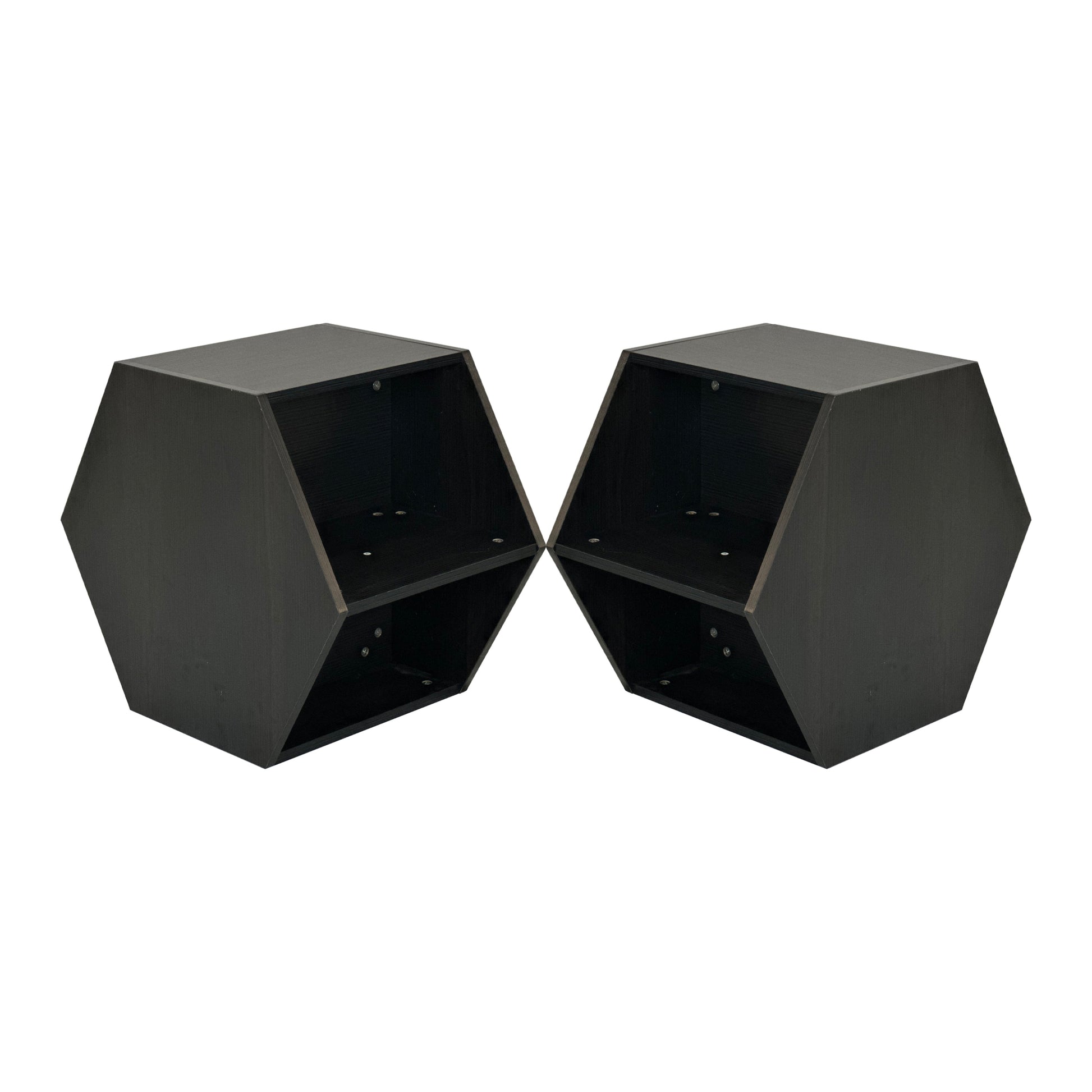 47.24'' Hexagonal Coffee Table Side Table  Burmese Sumac 2PCS