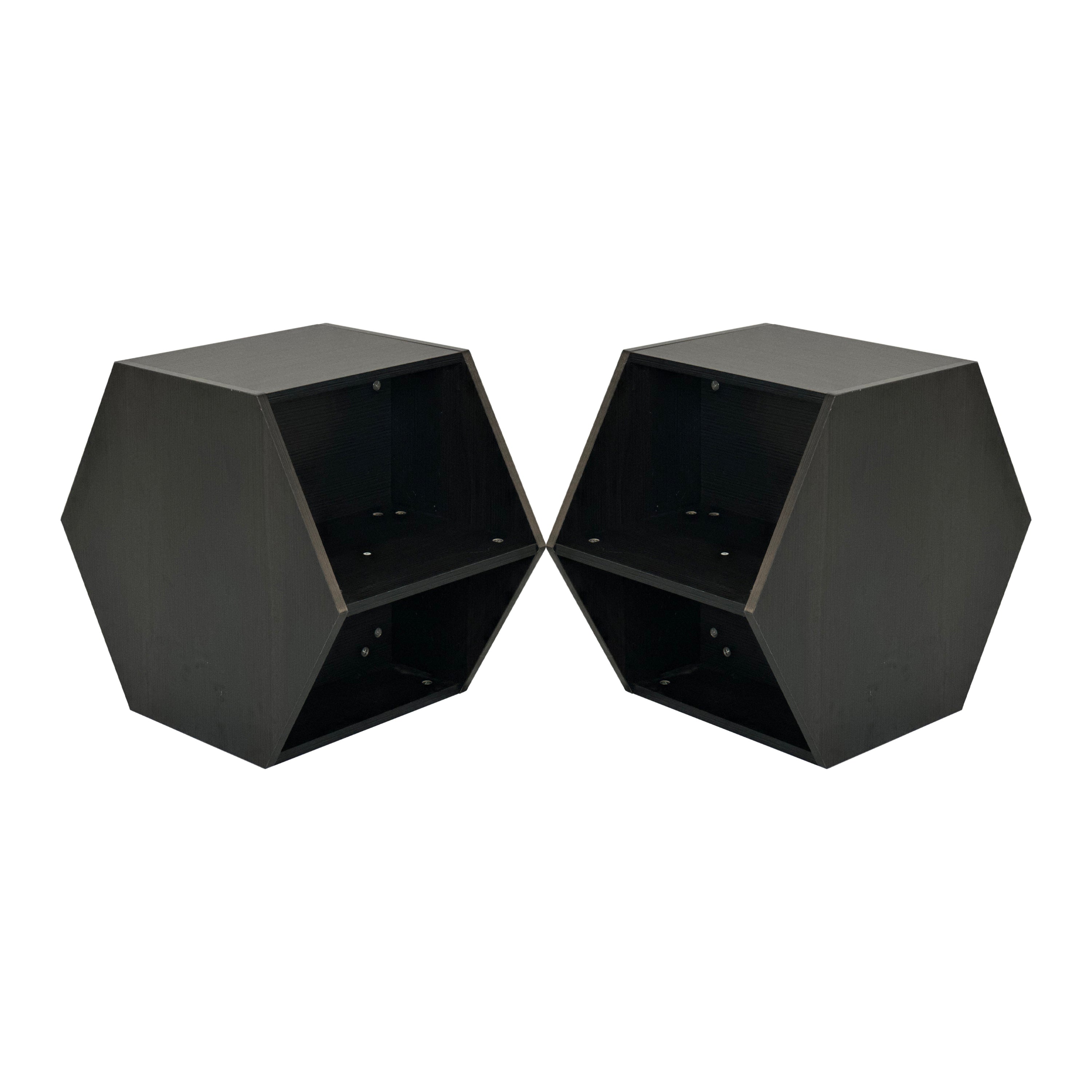 47.24'' Hexagonal Coffee Table Side Table  Burmese Sumac 2PCS