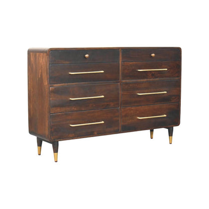 Solid Wood Hudson 8 Drawer Dresser,Brown Dresser