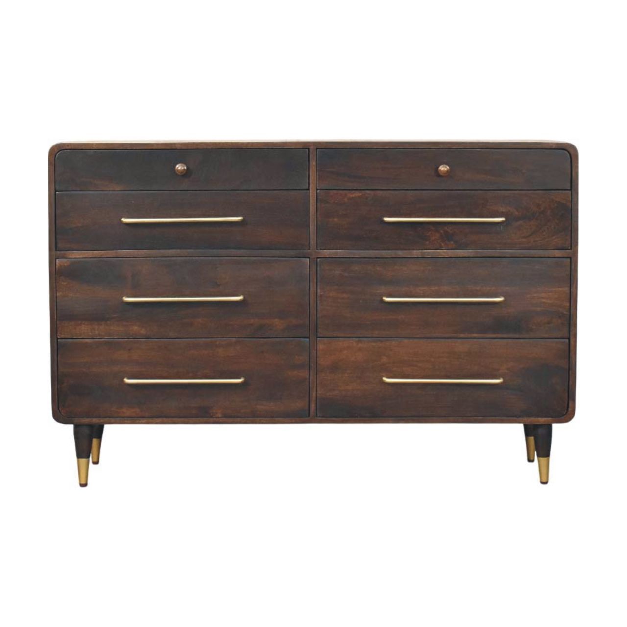 Solid Wood Hudson 8 Drawer Dresser,Brown Dresser