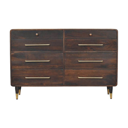 Solid Wood Hudson 8 Drawer Dresser,Brown Dresser