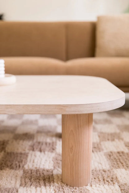 Joli Rectangular Birch Wood Coffee Table