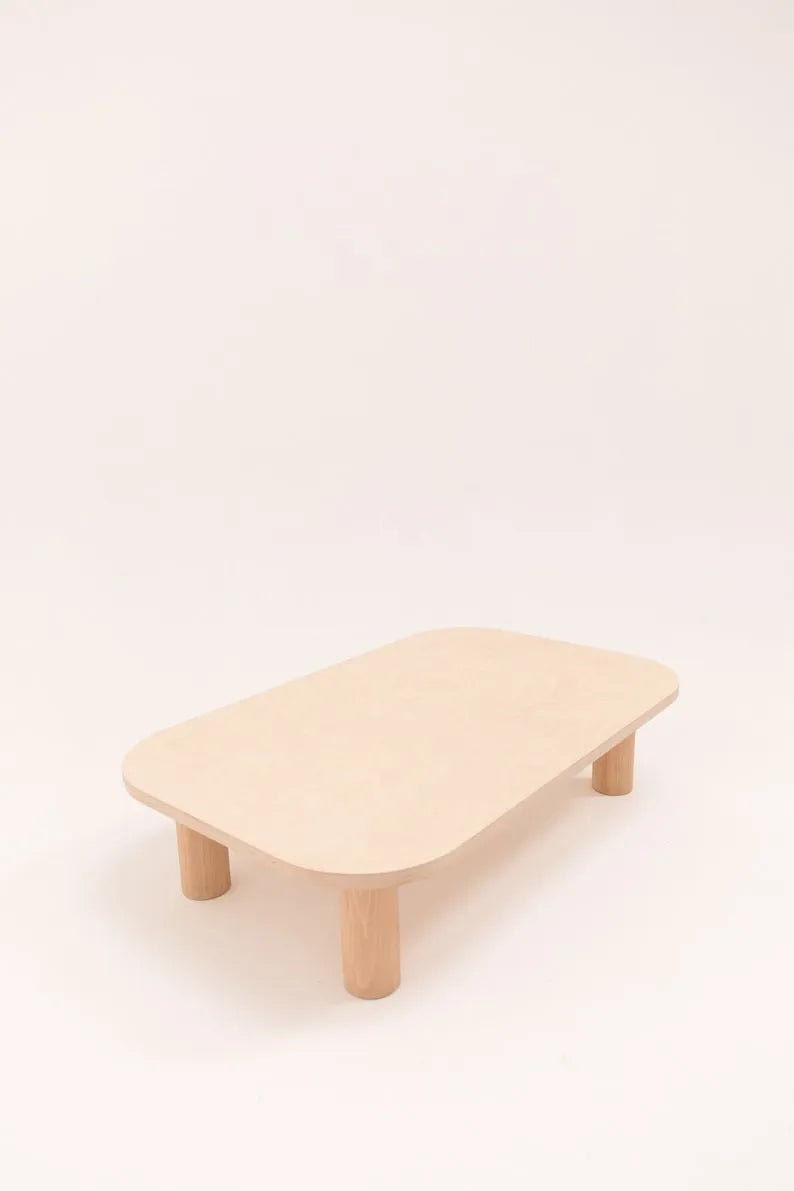 Joli Rectangular Birch Wood Coffee Table