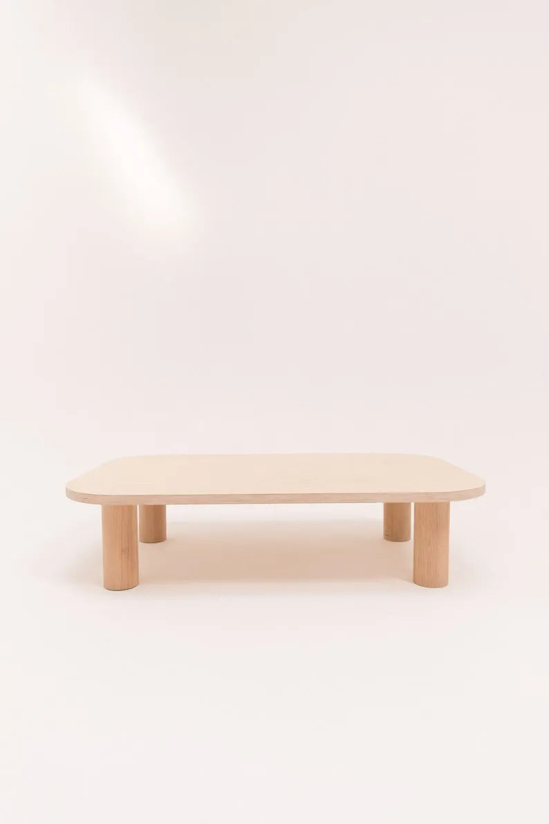 Joli Rectangular Birch Wood Coffee Table