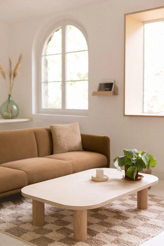 Joli Rectangular Birch Wood Coffee Table