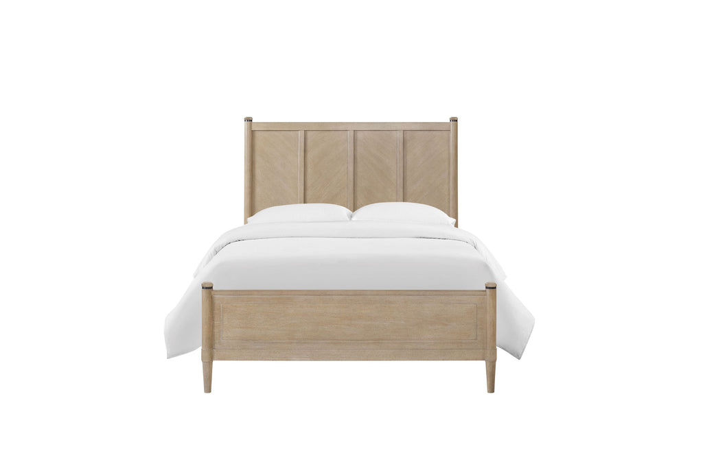 King Lo-Post Bed in Sand Colored Finish