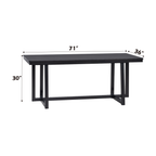 Kini Black Finish Dining Table