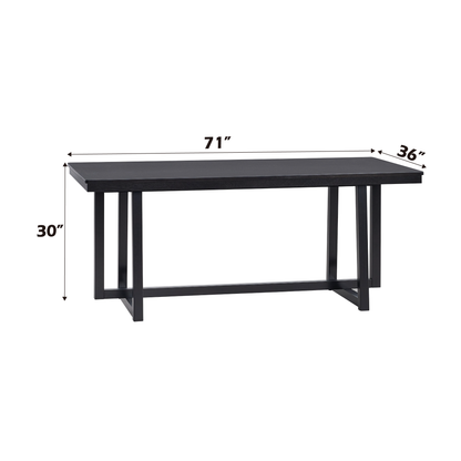 Kini Black Finish Dining Table