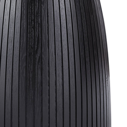 Lamod Round Wood Slatted Dining Table