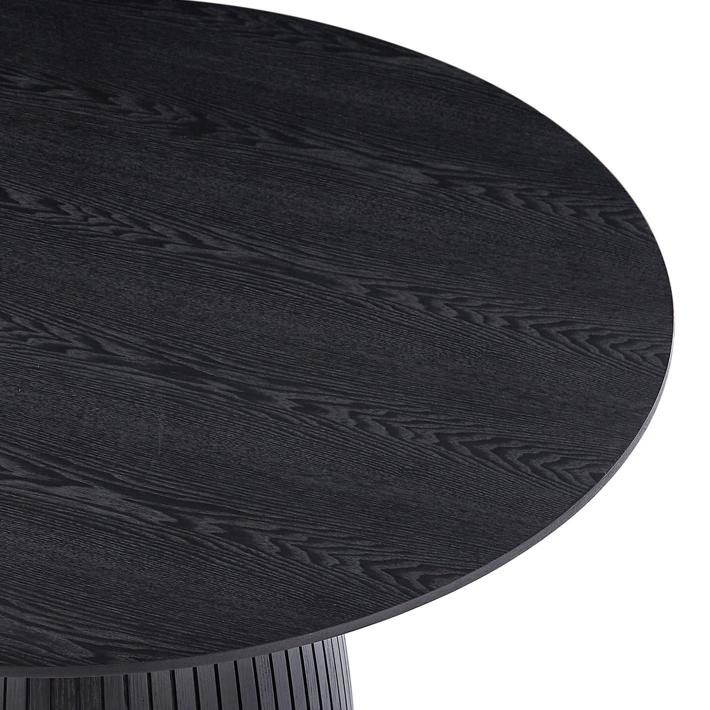 Lamod Round Wood Slatted Dining Table