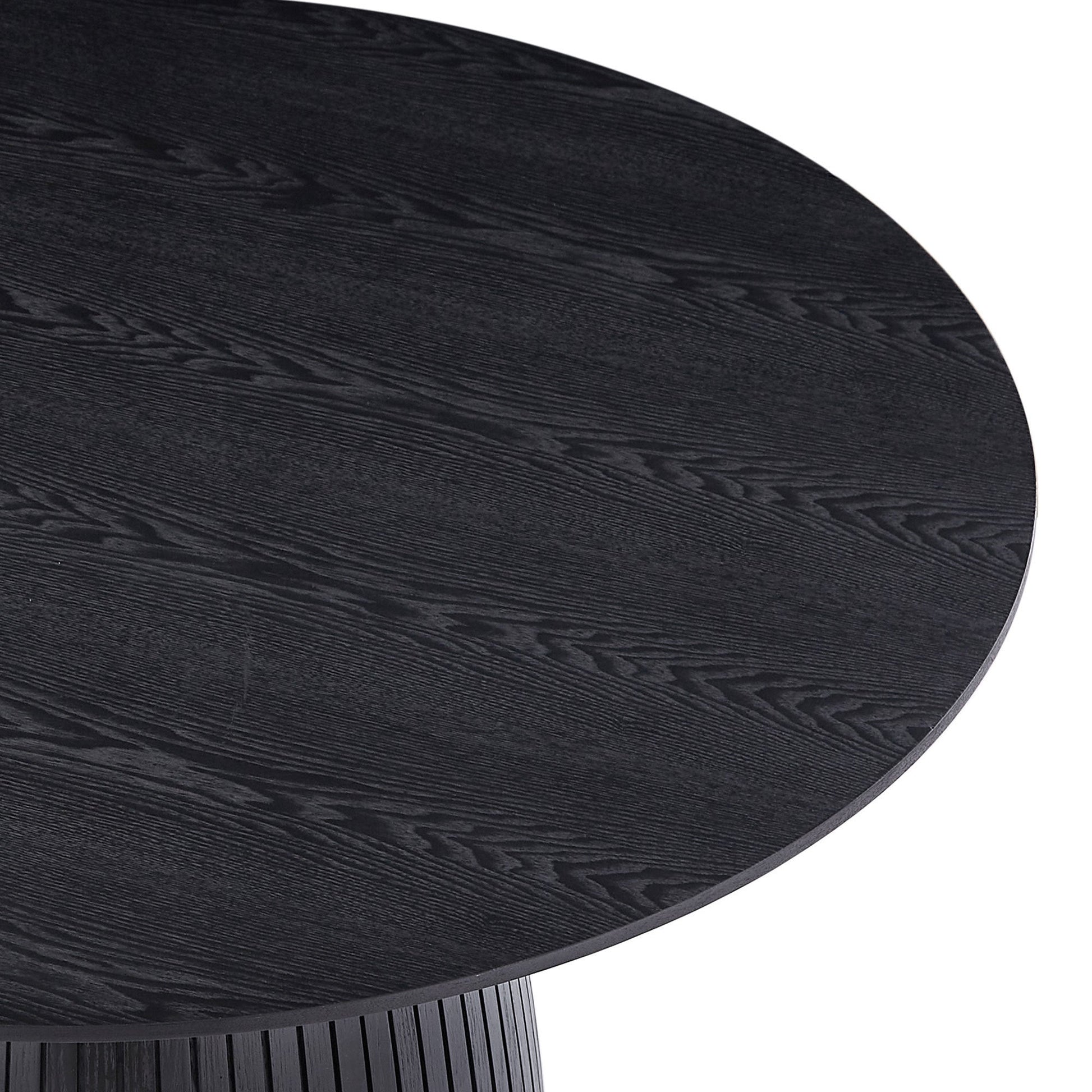 Lamod Round Wood Slatted Dining Table